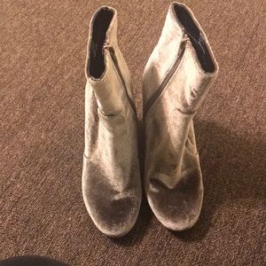 Steve madden velvet booties